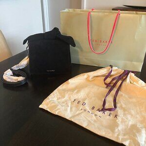 Brand new, with tags, Ted Baker black suede cross body bag